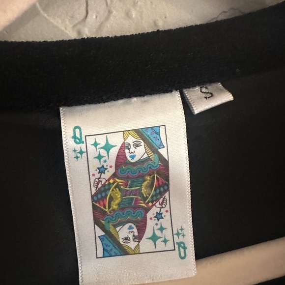 Queen of Sparkles Terry Cloth Black Sequin Umbrella Dress - Picture 2 of 2